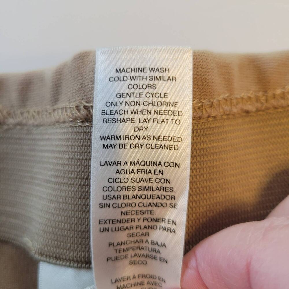 Chico's Ankle Pants Women's 2/L Camel Ponte Pull On Classic Old Money Heritage - Picture 7 of 9